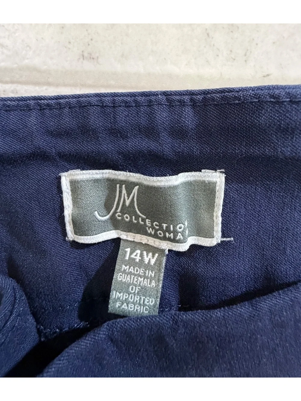 JM Collection Women's Navy Blue Pants Size 14W